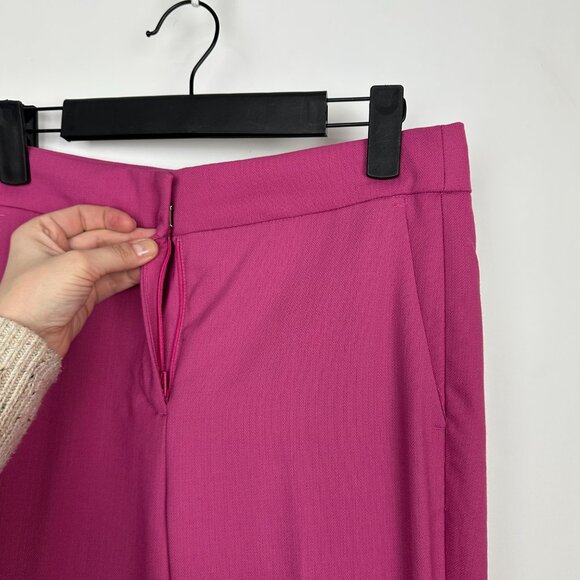 NWT J.Crew Willa High Rise Flare Trousers Pants Italian City Wool Pink 2 - Picture 6 of 11